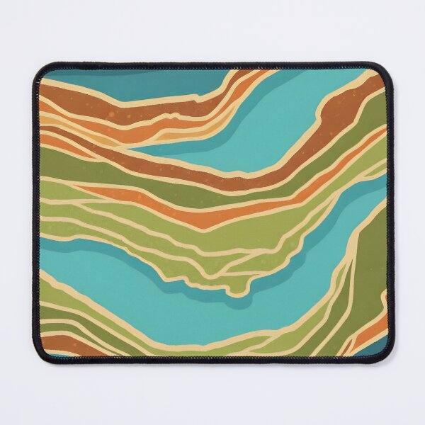 Item preview, Abstract colorful waves of organic terrain patterns designed and sold by homydesign.