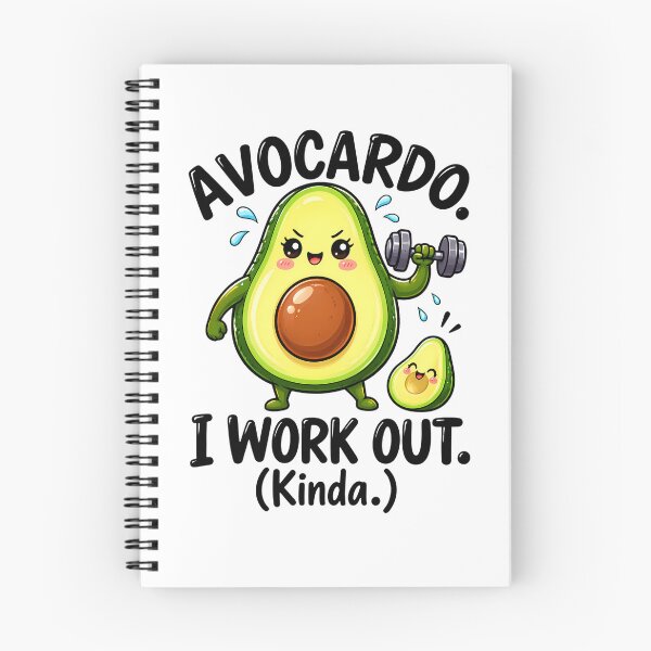 Item preview, Avocado doing cardio exercise Funny food quote designed and sold by Afnan Store.