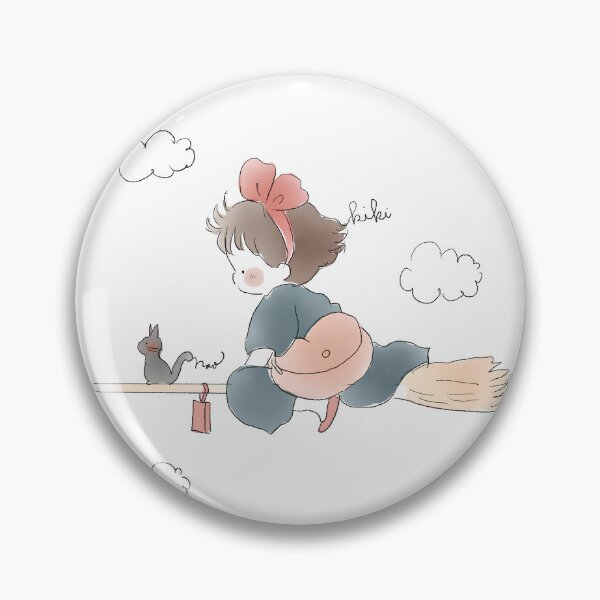 Item preview,  Cute art chibi girl [[kiki's]] -%[ghiblis]%- flying aways in cloud designed and sold by Wholanshop.