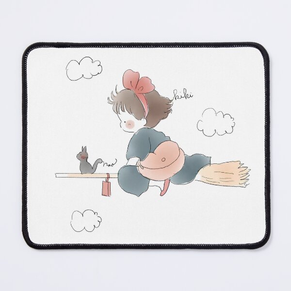 Item preview,  Cute art chibi girl [[kiki's]] -%[ghiblis]%- flying aways in cloud designed and sold by Wholanshop.