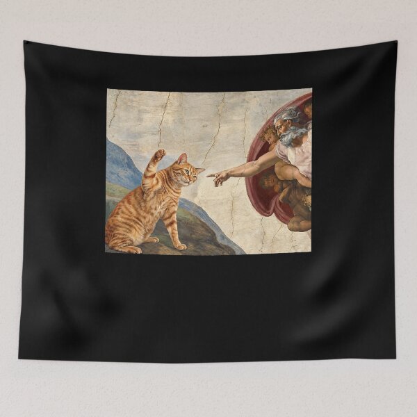 Item preview,  The Creation of Cat Meme designed and sold by ellapaintcoast.
