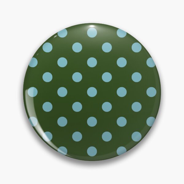 Item preview, Light Blue Polka Dots on Dark Green designed and sold by Pinkdeer Designs.