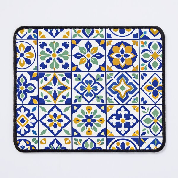 Item preview, Seamless Mediterranean ceramic azulejo tile pattern background designed and sold by homydesign.