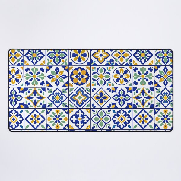 Item preview, Seamless Mediterranean ceramic azulejo tile pattern background designed and sold by homydesign.
