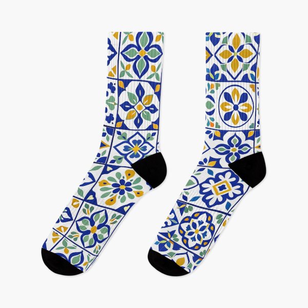 Item preview, Seamless Mediterranean ceramic azulejo tile pattern background designed and sold by homydesign.