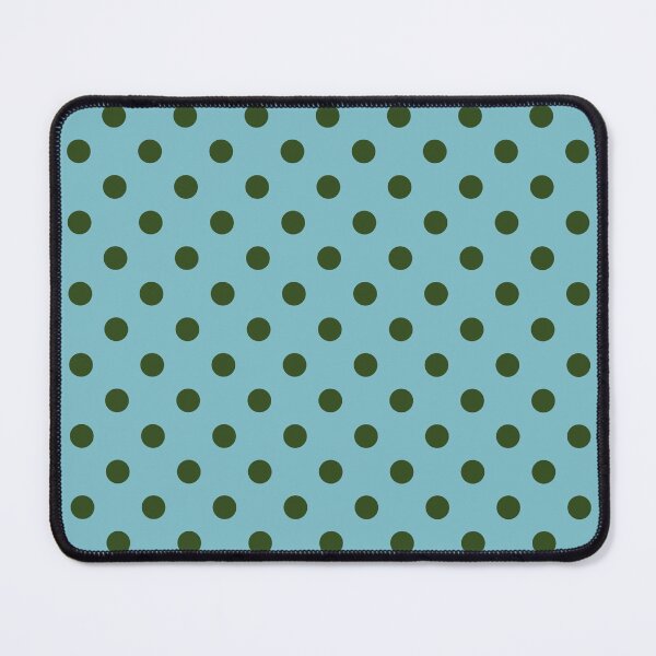 Item preview, Dark Green Polka Dots on Light Blue designed and sold by Pinkdeer Designs.