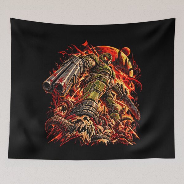 Artikelvorschau, Doom Slayer Rip and Tear entworfen und verkauft von Pandaburba.