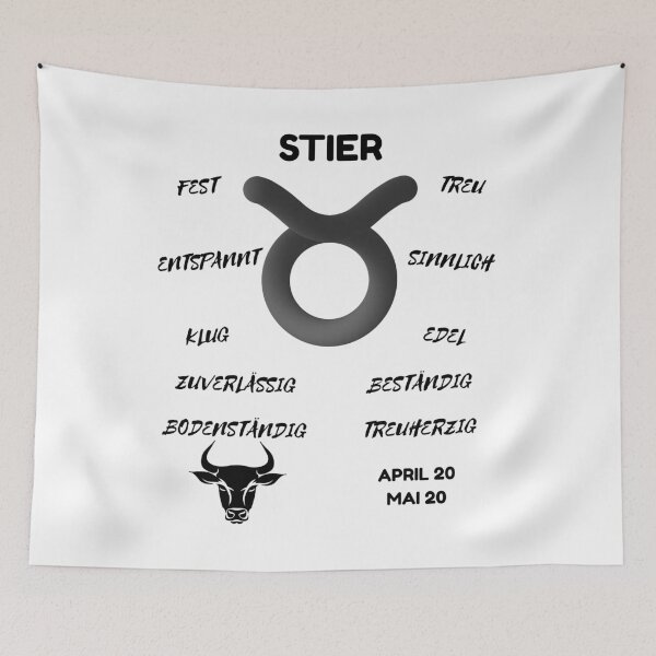 Artikelvorschau, Stier Sternzeichen Astrologie Horoskop Symbol - Classic Black & White entworfen und verkauft von ZODIARA.
