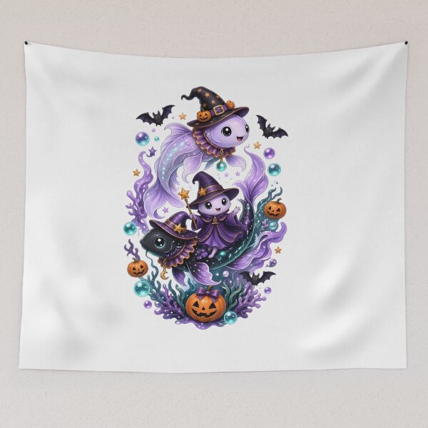 Item preview, Pisces Halloween Cute Fluffy Fish designed and sold by Zodiac Celestial Art.