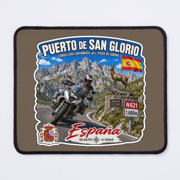 Item preview, Puerto de San Glorio Picos de Europa Spain Espana Motorcycle Sticker TShirt 07 designed and sold by OuterShellUK.