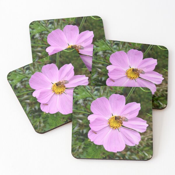 Item preview, Bee on pink sunflower bloom designed and sold by Tunjereza.