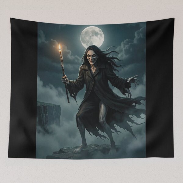 Item preview, The witch and the moon at night designed and sold by MagelliShop.
