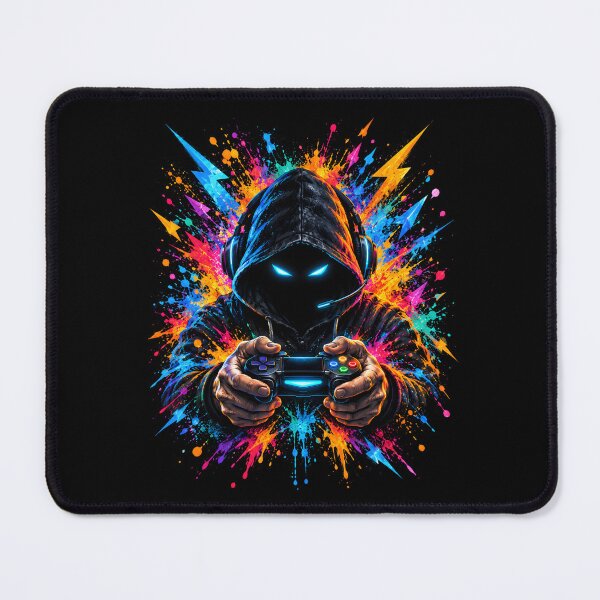 Item preview, Hooded Gamer Explosive Paint Splatter Gaming designed and sold by metalsnak.