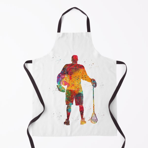 Item preview, Male Lacrosse Player Watercolor Art designed and sold by Liededrom..