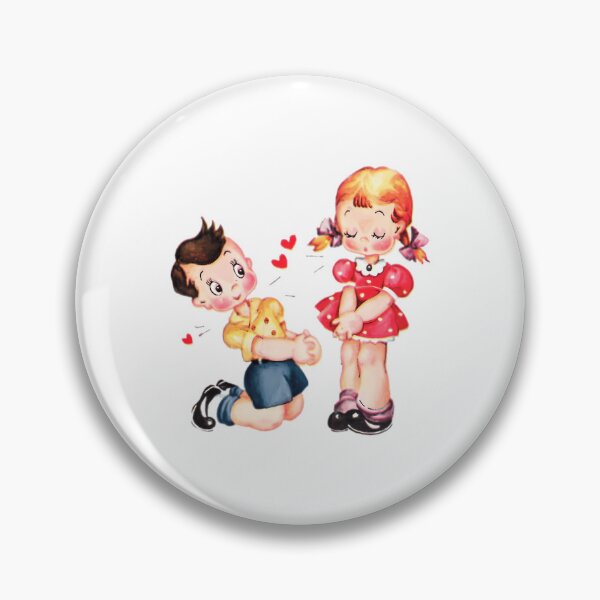 Item preview, Vintage Valentine With Boy And Girl designed and sold by riyao-rourke.