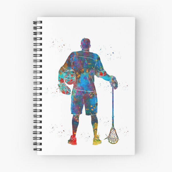 Item preview, Male Lacrosse Player Watercolor Art designed and sold by Liededrom..