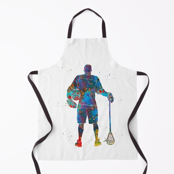 Item preview, Male Lacrosse Player Watercolor Art designed and sold by Liededrom..