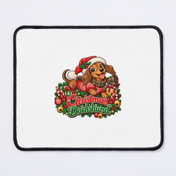 Artikelvorschau, Festive Sparkly Christmas Dachshund entworfen und verkauft von MeloMischief.