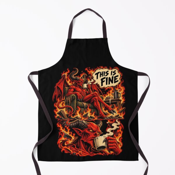 Item preview, This Is Fine Fire Demon designed and sold by Pandaburba.