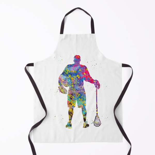 Item preview, Male Lacrosse Player Watercolor Art designed and sold by Liededrom..