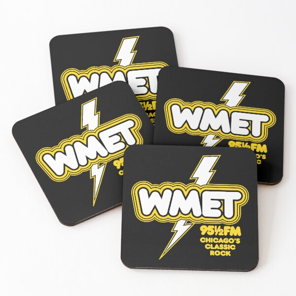 Item preview, Retro Defunct WMET 95 1/2 Chicago Classic Rock Radio Station designed and sold by darklordpug.