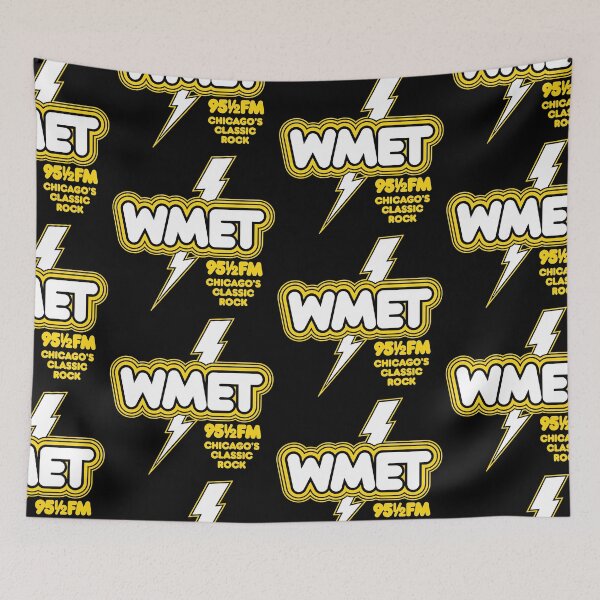Item preview, Retro Defunct WMET 95 1/2 Chicago Classic Rock Radio Station designed and sold by darklordpug.