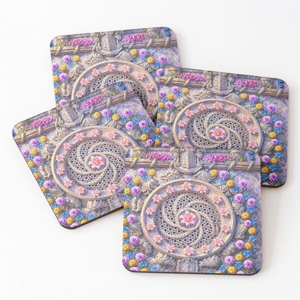 Item preview, FLOWERS ON THE CASTLE WALL, from the book "Floral Stories for the Kind" designed and sold by RiverDeeDesigns.