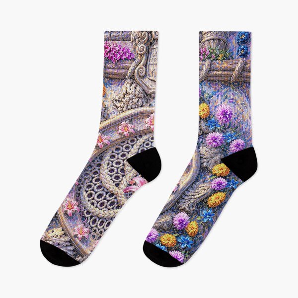 Item preview, FLOWERS ON THE CASTLE WALL, from the book "Floral Stories for the Kind" designed and sold by RiverDeeDesigns.