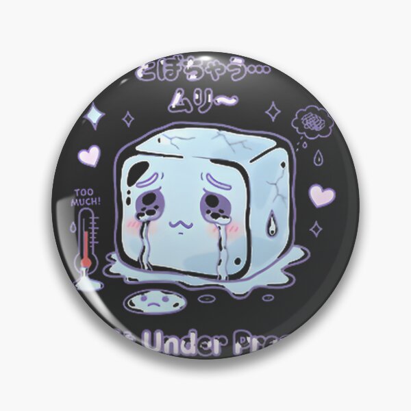 Item preview, Sad Ice Cube Melting Under Pressure Cute Kawaii Crying Ice Pun Illustration designed and sold by Flamesxheart.