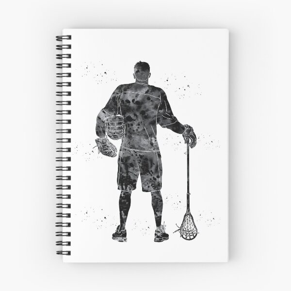 Item preview, Male Lacrosse Player Watercolor Art designed and sold by Liededrom..