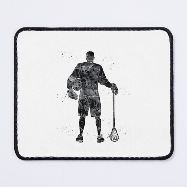 Item preview, Male Lacrosse Player Watercolor Art designed and sold by Liededrom..