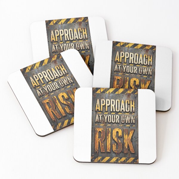 Item preview, Approach At Your Own Risk Funny Vintage Warning Sign T-Shirt designed and sold by FitEnvy.