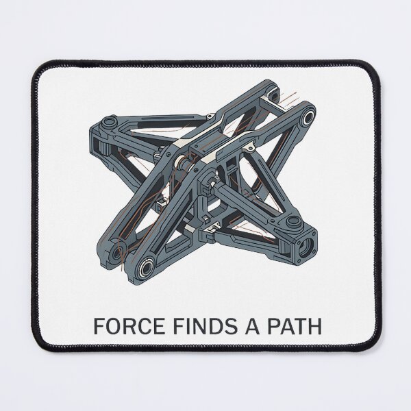 Item preview, Force Finds A Path Inspirational Mechanical Engineering Design Illustration designed and sold by dr3bdulbari87.
