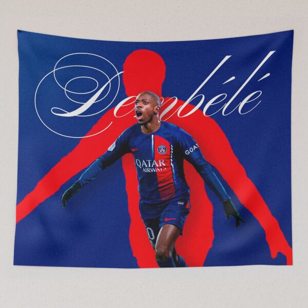 Item preview, Ousmane Dembele Football Club Original Custom Vintage Poster Wall Art designed and sold by Cool Robot Bro..