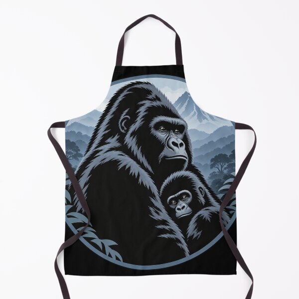 Item preview, Gorilla Family – Great Ape Wildlife Badge designed and sold by redsharkuk.