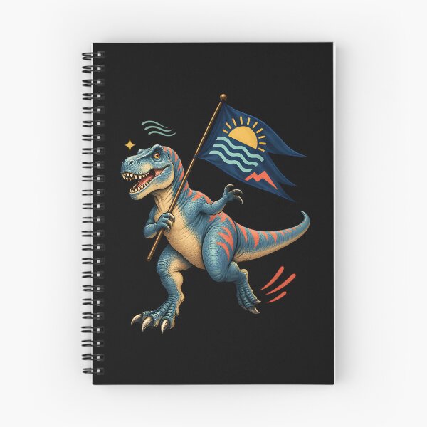 Item preview, Coastal Raptor Adventure Flag – Colorful Prehistoric Dinosaur Art designed and sold by jonathanburger.