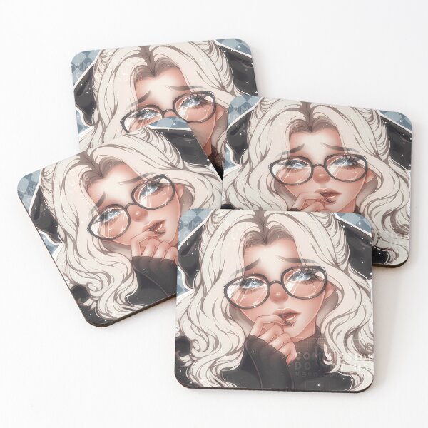 Item preview, Blonde Hair Girl With Glasses Thoughtful Shy designed and sold by IomaldasLE.