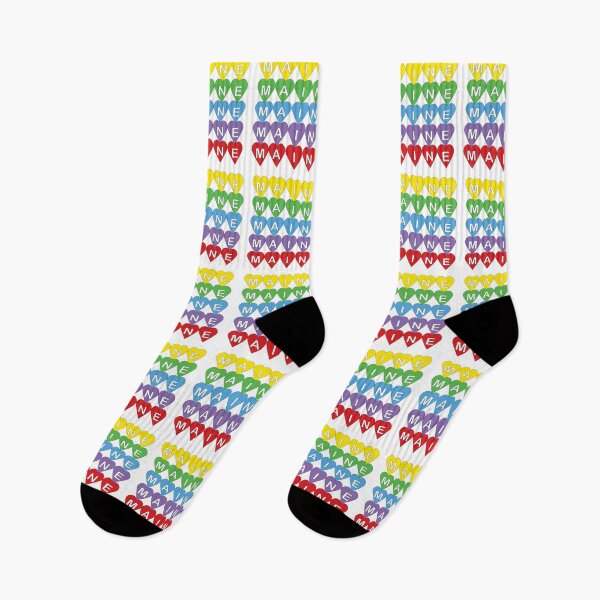 Item preview, Maine State Pride Colorful Hearts designed and sold by ValeriesGallery.