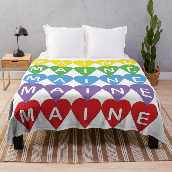 Item preview, Orgullo del estado de Maine: Corazones coloridos designed and sold by ValeriesGallery.