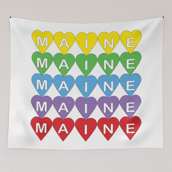 Item preview, Maine State Pride Colorful Hearts designed and sold by ValeriesGallery.