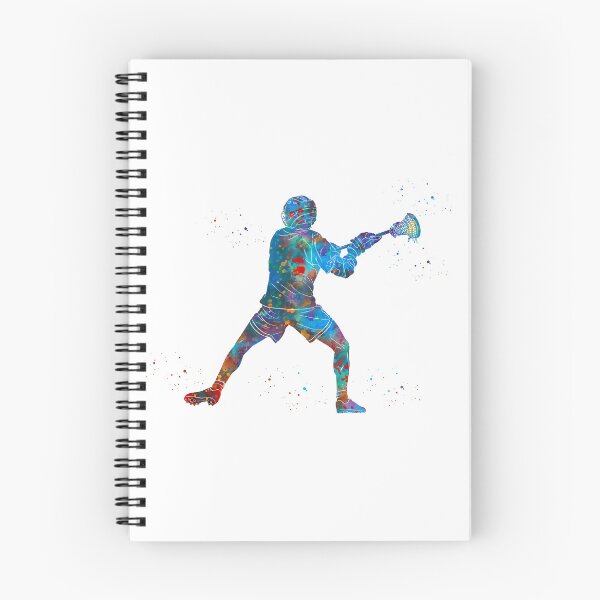 Item preview, Male Lacrosse Player Watercolor Art designed and sold by Liededrom..