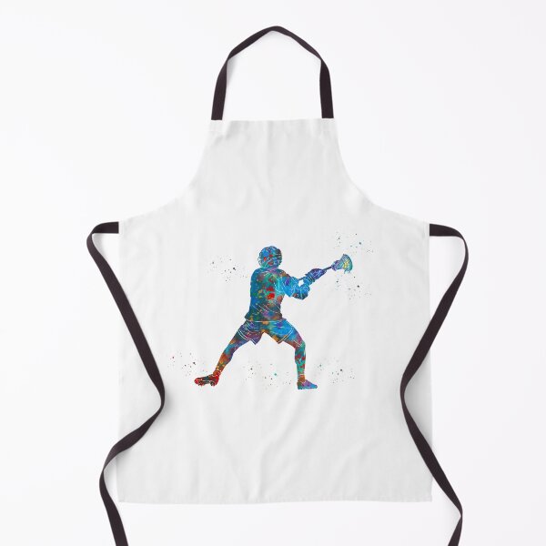 Item preview, Male Lacrosse Player Watercolor Art designed and sold by Liededrom..