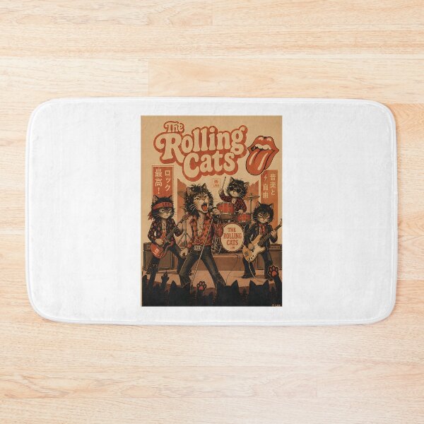 Item preview, The Rolling Cats - Playful Cat Band Illustration for Music Lovers designed and sold by Alixir.