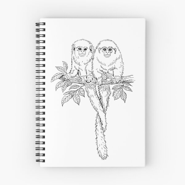 Item preview, Titi Monkey Pair Line Art designed and sold by Levi & Koda Studio.