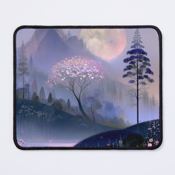 Item preview, Salida de la luna radiante sobre el valle luminoso designed and sold by bloorose.