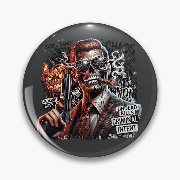 Artikelvorschau, Skull Dandy Gun Cigar Pumpkin Noir entworfen und verkauft von Voodoo Store Paranormal Collections.