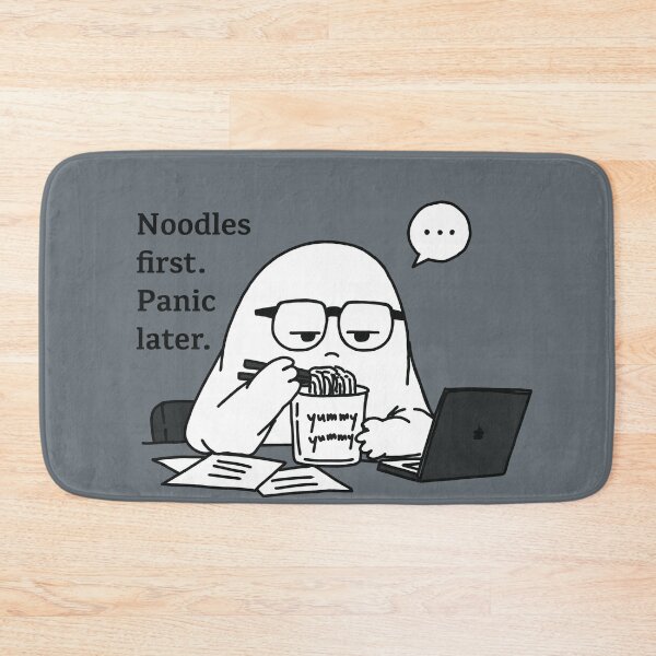 Item preview, Noodles First, Panic Later – Work Ghost designed and sold by  Almost Bored Studio.