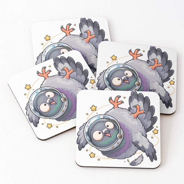 Item preview, Cute Confused Pigeon Astronaut | Funny Space Animal Gift designed and sold by Oddly Tiny Zoo.
