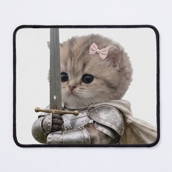Item preview, Knight Cat with Armor and Sword designed and sold by zan-mf.