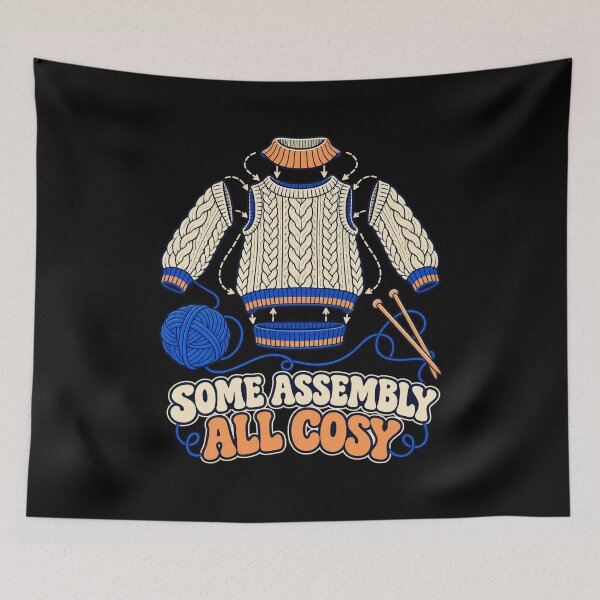 Item preview, Some Assembly All Cosy Knitting Diagram designed and sold by Text2tee.